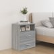 vidaXL Κομοδίνο σε γκρι χρώμα δεσόνα σονόμα, 50x32x60 εκ.