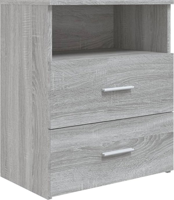 vidaXL Κομοδίνο σε γκρι χρώμα δεσόνα σονόμα, 50x32x60 εκ.