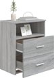 vidaXL Κομοδίνο σε γκρι χρώμα δεσόνα σονόμα, 50x32x60 εκ.