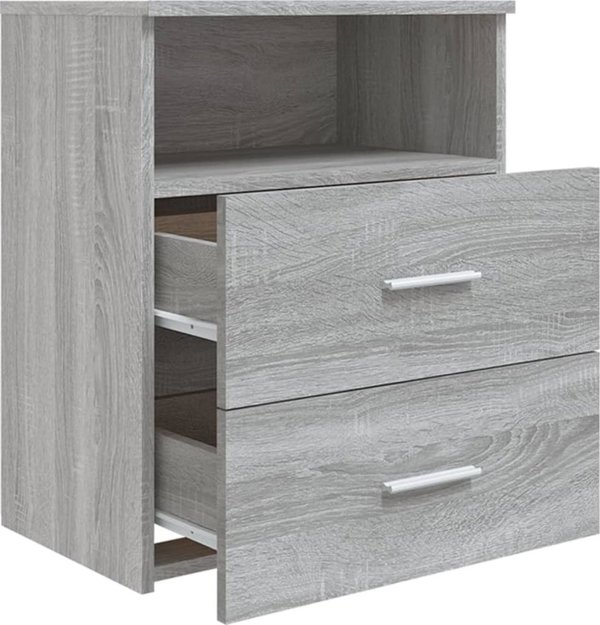 vidaXL Κομοδίνο σε γκρι χρώμα δεσόνα σονόμα, 50x32x60 εκ.