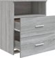 vidaXL Κομοδίνο σε γκρι χρώμα δεσόνα σονόμα, 50x32x60 εκ.