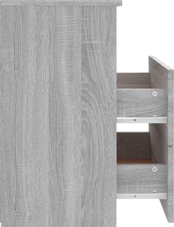 vidaXL Κομοδίνο σε γκρι χρώμα δεσόνα σονόμα, 50x32x60 εκ.