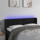 vidaXL Zaglowek do lozka z LED czarny 147x16x78/88 cm aksamit