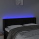 vidaXL Zaglowek do lozka z LED czarny 147x16x78/88 cm aksamit