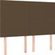 vidaXL Κρεβάτι κοντινένταλ με στρώμα, καφέ, 140 x 200 εκ, ύφασμα