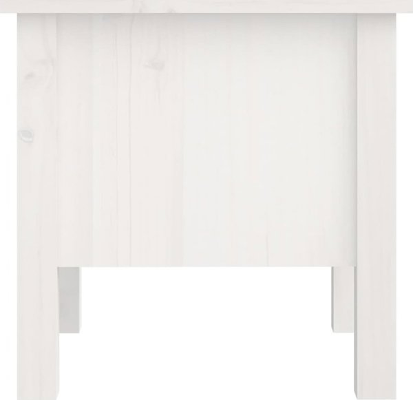 Πλαϊνά τραπεζάκια vidaXL 2 τεμ. λευκά 40x40x39 cm μασίφ πευκόξυλο