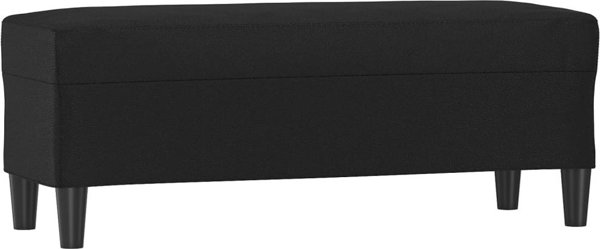 vidaXL Πάγκος, Μαύρος, 100x35x41 cm, Επενδυμένος με Συνθετικό Δέρμα
