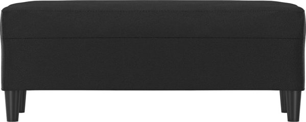 vidaXL Πάγκος, Μαύρος, 100x35x41 cm, Επενδυμένος με Συνθετικό Δέρμα