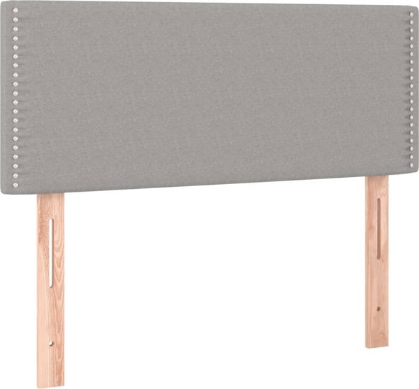 vidaXL Κεφαλάρι για κρεβάτι, ανοιχτογκρι, 80x5x78/88 cm, ύφασμα