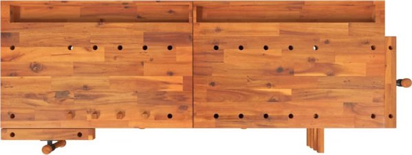 vidaXL Stolik roboczy με συρτάρια και τσάπες, 162x62x83 εκ, από ακασία