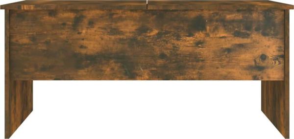 vidaXL Τραπεζάκι σαλονιού, καπνιστή δρυς, 102x50,5x46,5 cm