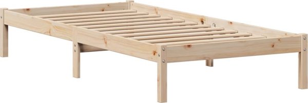 vidaXL Κρεβάτι με ράφι, χωρίς στρώμα, 100x200 εκ, πεύκο