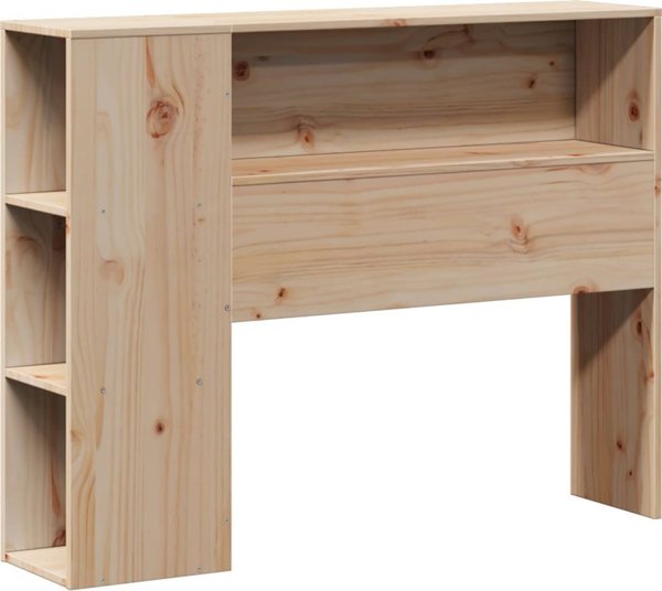 vidaXL Κρεβάτι με ράφι, χωρίς στρώμα, 100x200 εκ, πεύκο