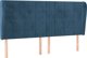 vidaXL Κεφαλάρι uszak, σκούρο μπλε, 183x23x118/128 εκ., βελούδο