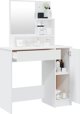 vidaXL Toaletka z lustrem, aspri, 86,5x35x136 cm