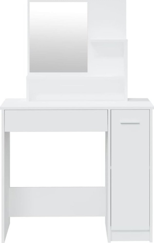vidaXL Toaletka z lustrem, aspri, 86,5x35x136 cm