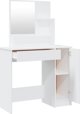 vidaXL Toaletka z lustrem, aspri, 86,5x35x136 cm