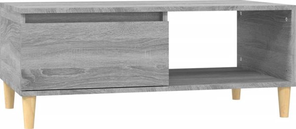 vidaXL Τραπέζι καφέ, γκρι ντόμπ, 90x50x36,5 εκ., ξύλινο σύνθετο υλικό