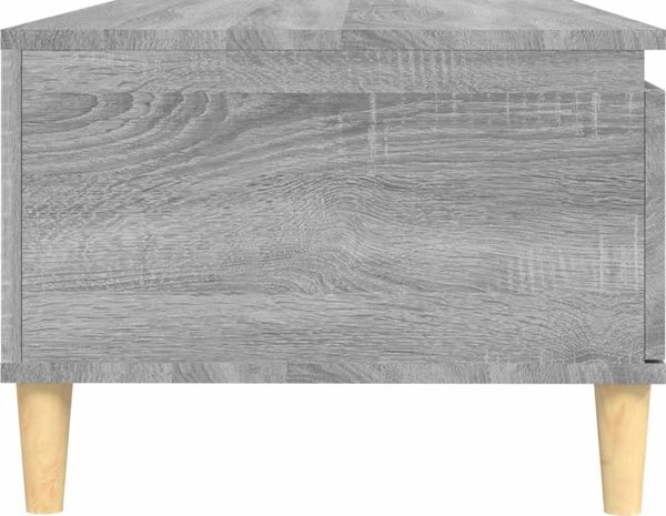 vidaXL Τραπέζι καφέ, γκρι ντόμπ, 90x50x36,5 εκ., ξύλινο σύνθετο υλικό
