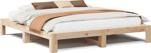 vidaXL Rama κρεβατιου χωρις στρωμα 200x200 cm μασιφ πευκο