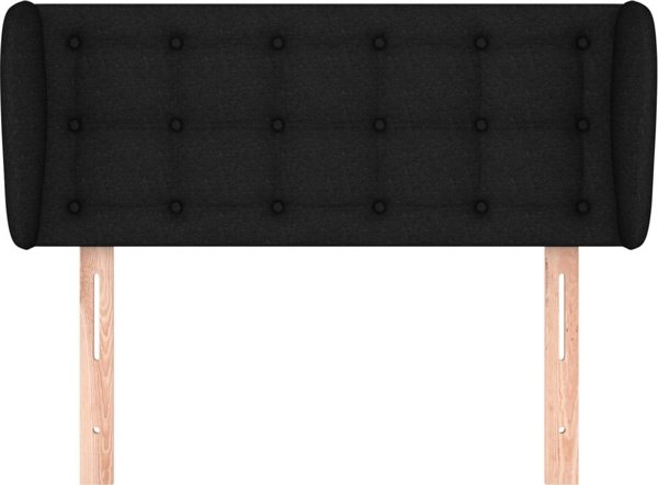 vidaXL Zaglowek uszak, czarny, 83x23x78/88 cm, tkanina