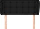 vidaXL Zaglowek uszak, czarny, 83x23x78/88 cm, tkanina