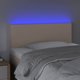 vidaXL Zaglowek do lozka z LED cappuccino 90x5x78/88 cm ekoskora