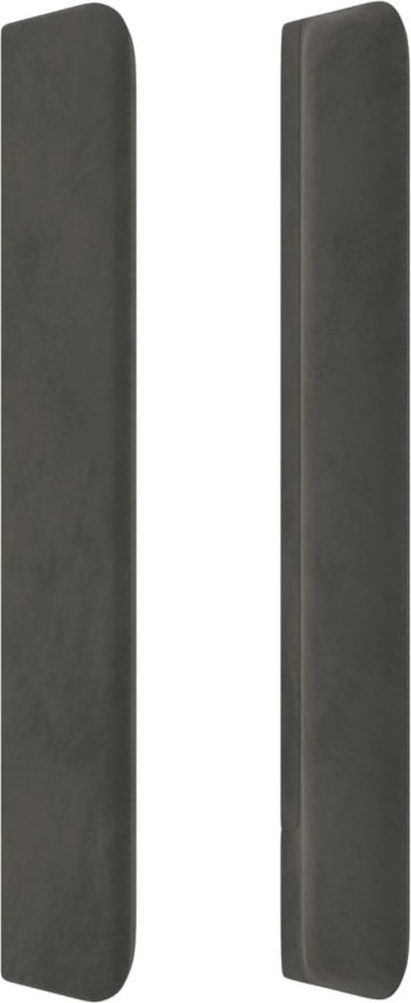 vidaXL Zaglowek do lozka z LED, ciemnoszary, 163x16x118/128cm, aksamit