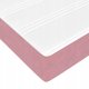 vidaXL Σκελετός Κρεβατιού με Στρώμα 140x200 cm, Υφασμάτινο, Ροζ