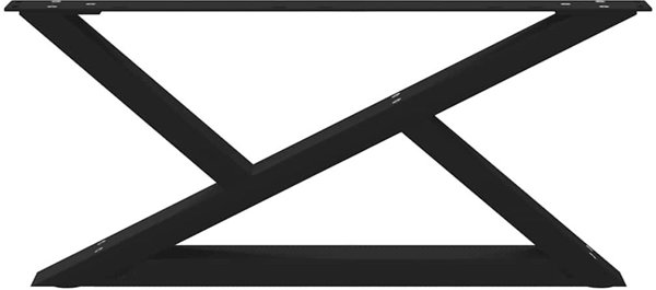 vidaXL Nogi do stolika kawowego 2 szt. Czarne 70x(30-31,3) cm Stal