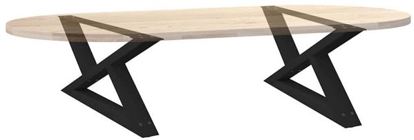 vidaXL Nogi do stolika kawowego 2 szt. Czarne 70x(30-31,3) cm Stal