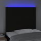vidaXL Κεφαλάρι Κρεβατιού με LED, Μαύρο, 90x5x118/128 εκ., Υφασμάτινο