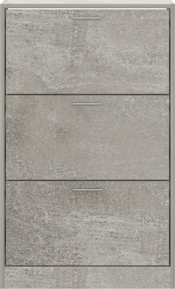 vidaXL Szafka na buty, szarosc betonu, 63x24x103 cm