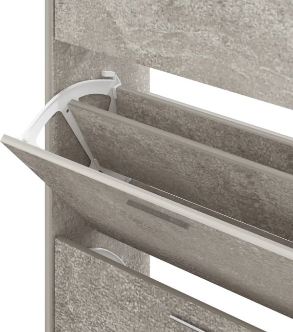 vidaXL Szafka na buty, szarosc betonu, 63x24x103 cm