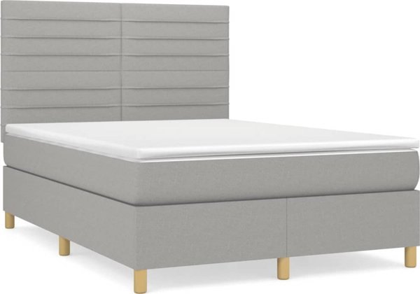 vidaXL Apkline krebati me mattress, asprogri, 140x200 cm
