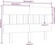 vidaXL Wezglowie lozka, biale, 203,5x3x81 cm, lite drewno sosnowe