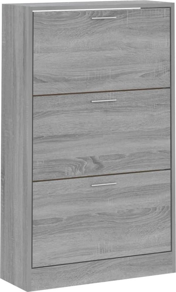 vidaXL Szafka na buty, γκρι δρυς Σομόνα, 63x24x103 εκ.