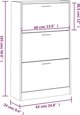 vidaXL Szafka na buty, γκρι δρυς Σομόνα, 63x24x103 εκ.