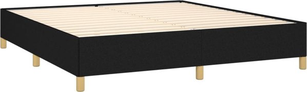 vidaXL Ράμα κρεβατιού μαύρη με ύφασμα 180x200 cm