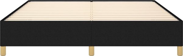 vidaXL Ράμα κρεβατιού μαύρη με ύφασμα 180x200 cm