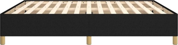 vidaXL Ράμα κρεβατιού μαύρη με ύφασμα 180x200 cm