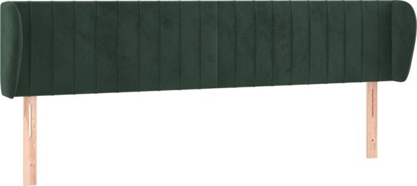 vidaXL Κεφαλάρι τύπου uszak, σκούρο πράσινο, 183x23x78/88 εκ., βελούδο