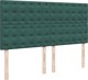 vidaXL Κρεβάτι Continental με στρώμα, πράσινο, βελούδο, 200x200 εκ.