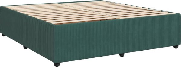 vidaXL Κρεβάτι Continental με στρώμα, πράσινο, βελούδο, 200x200 εκ.