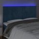 vidaXL Αντίθετο με LED για κρεβάτι σκουρομπλε 180x5x118/128 εκ
