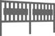 vidaXL Κεφαλάρι κρεβατιού, γκρι, 125,5x4x100 cm, μασίφ ξύλο πεύκου