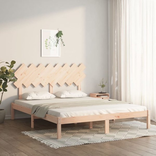 vidaXL Κορνίζα κρεβατιού, 160 x 200 cm, σκλήρο ξύλο