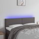 vidaXL Zaglowek do lozka z LED szary 144x5x78/88 cm sztuczna skora