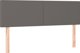 vidaXL Zaglowek do lozka z LED szary 144x5x78/88 cm sztuczna skora