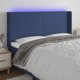 vidaXL Zaglowek do lotka z LED, niebieski, 163x16x118/128 cm, tkanina